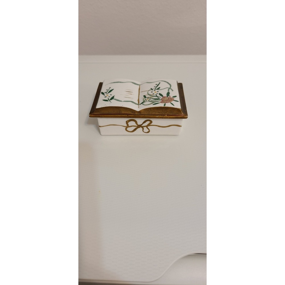 Vintage Elfinware Hand Painted Porcelain Trinket Box